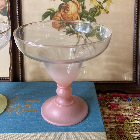 Vintage Blendo martini margarita glasses - Set 2 pink and yellow - Picture 4 of 9